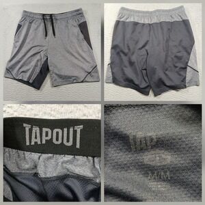 Tapout Athletic Shorts Mens Medium Gray Drawstring Gym Training‎